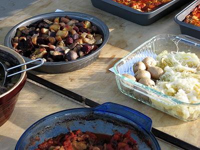 Solar Cooked Veggies