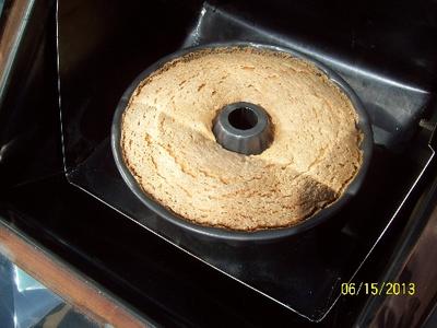 Solar Cooked Angel Food Cake