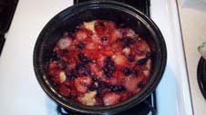 Solar Cooked Berry Cobbler