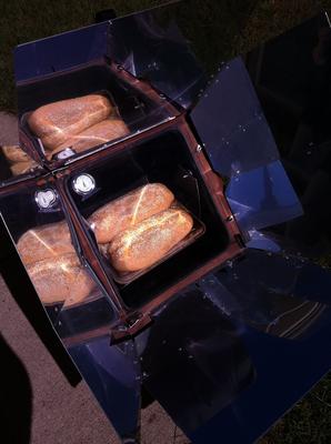 Freeform loaves on sheet pan (in the Sun Oven)