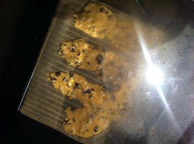 melted cookies due to inproper leveling of oven before insertion