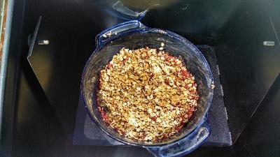 Solar Oven Strawberry Crisp