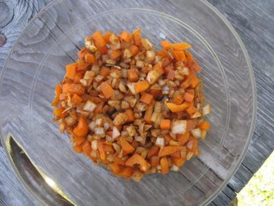 Prepped veggies for the bean dip