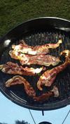 Bacon on the SolSource - tempting the neighbors with the aroma