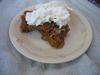 Solar Cooked Pumpkin Pie with cream