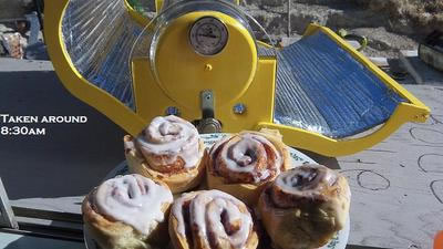 Gourmet Solar Oven baked sweet rolls