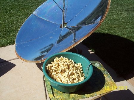 Solar Cooker Honey Popcorn