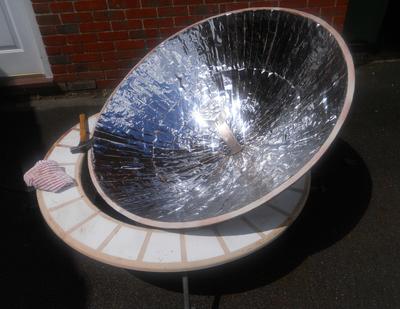 Cooking with the solar oven