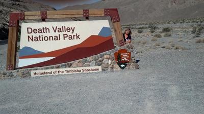 At the entry to Death Valley