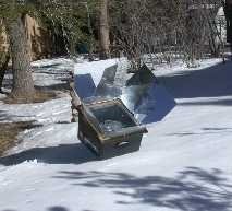 Sun Oven Cooking in the snow