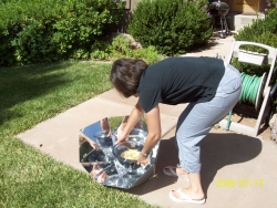 Solar Cooking Potatoes in Hot Pot