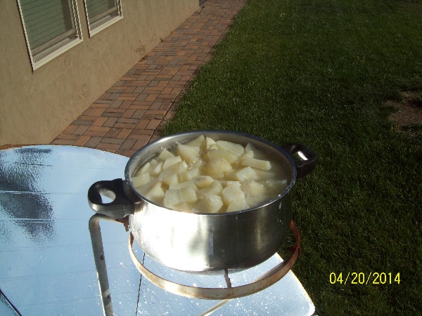 Potatoes on the Solar Burner