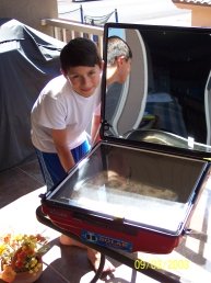 Solar Cooker lasagna